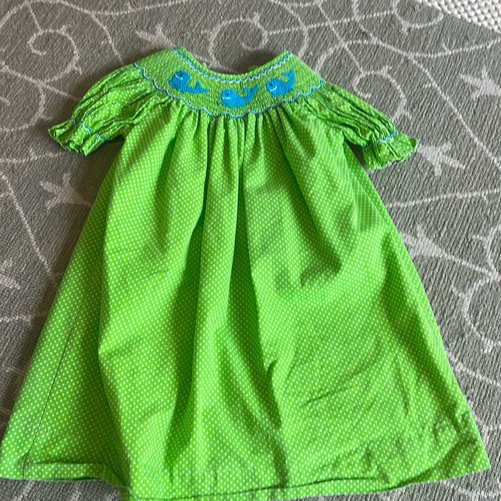 Smocked Whale Dress 3T